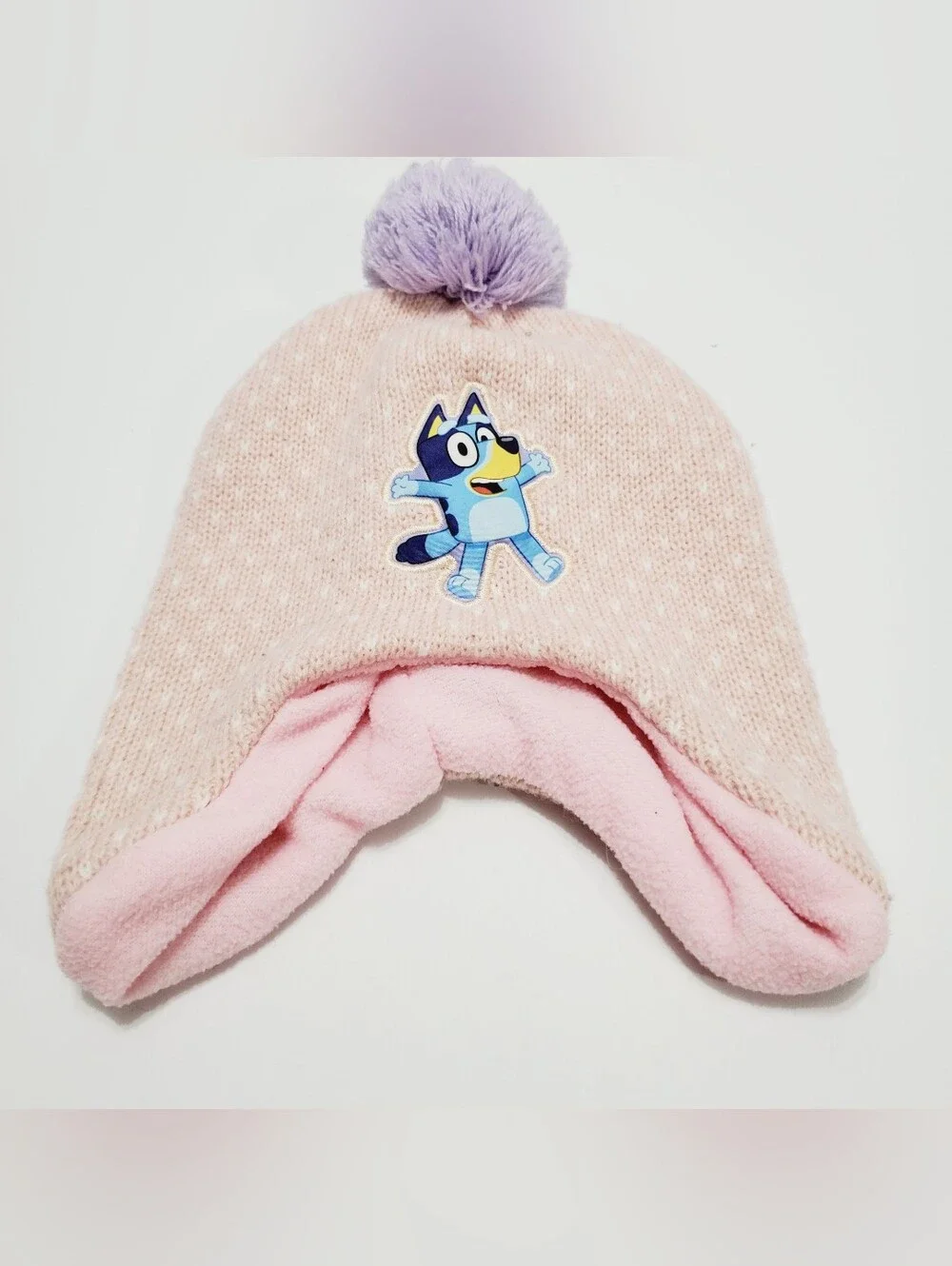 Bluey Girls Winter Beanie Pom Hat Pink OS